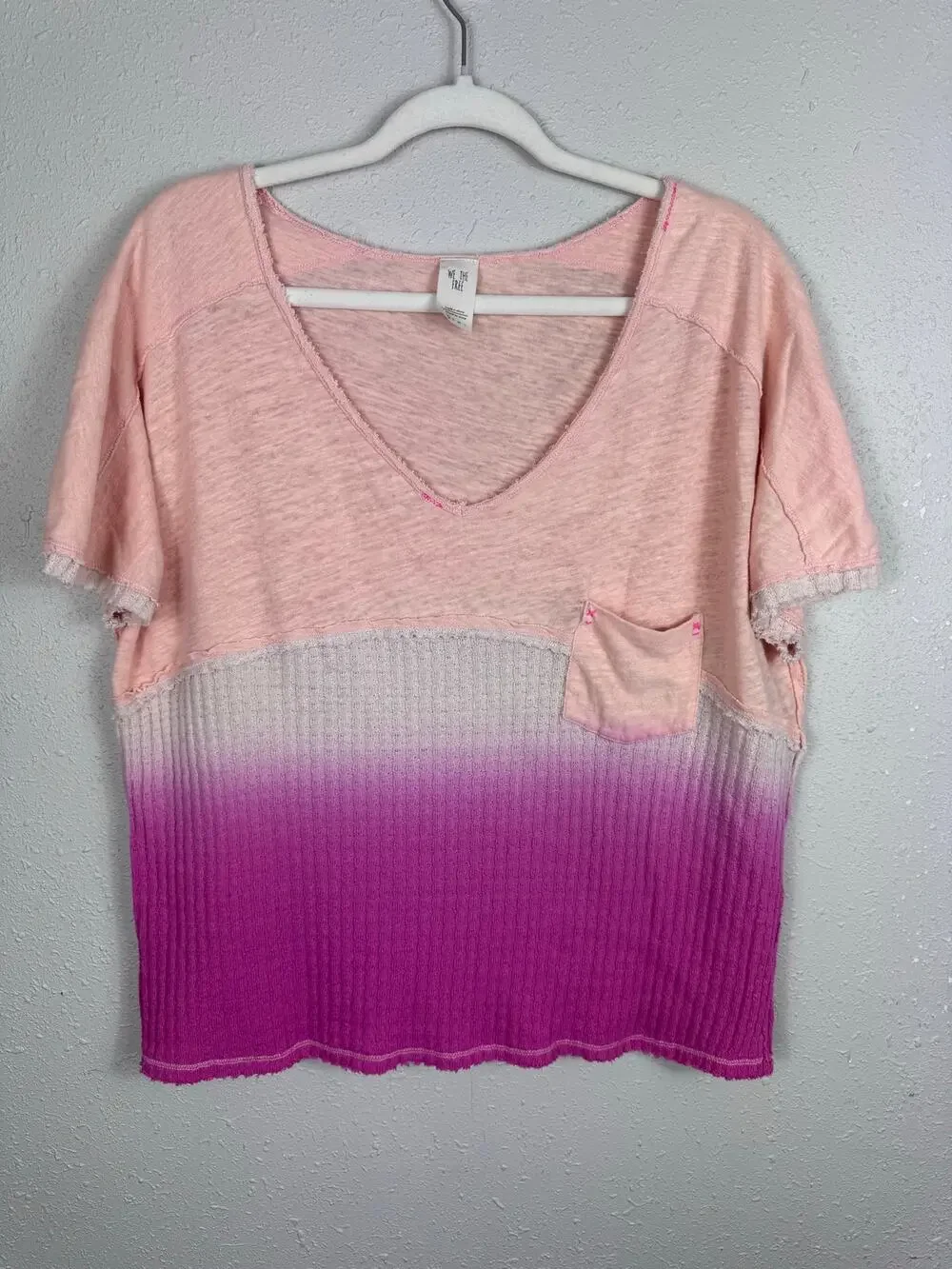 Free People We The Free Sun Dial Ombré T-Shirt Size XS Oversized